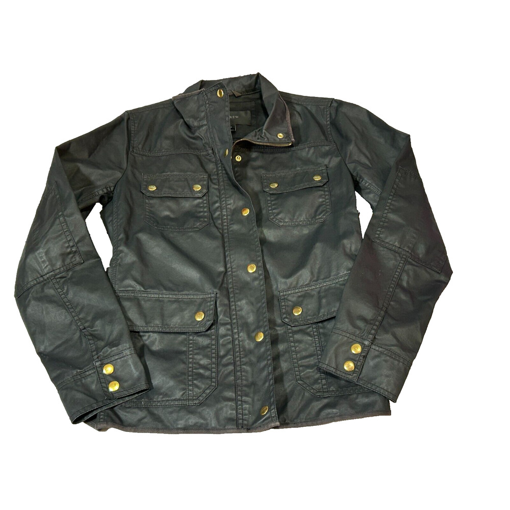 J.Crew Utility Women's Black Full Zip Chore Coat Downtown Field Jacket Sz Small